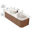 Meuble-lavabo mural flottant avec lavabos