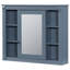 Armoire à pharmacie murale moderne avec miroir et 6 tablettes ouvertes pour salle de bain-1262440983