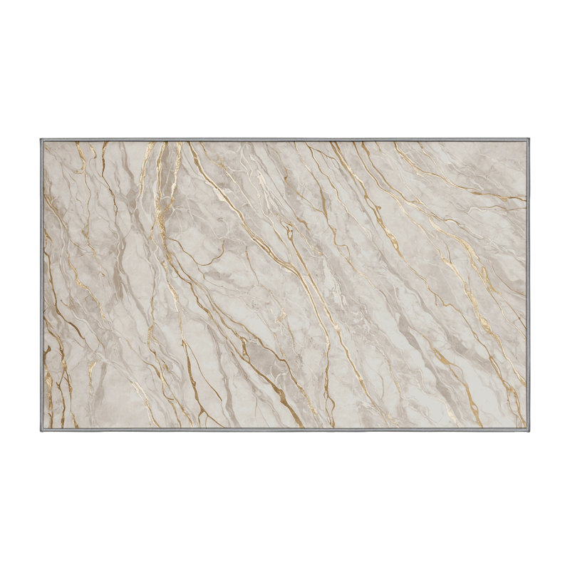 Machine Washable Gray Area Rug, Rectangle 8' x 10'