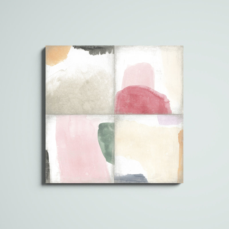 «Pastel Tile III», peinture sur toile tendue, H 36 po x l 36 po