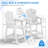 HDPE Tall Adirondack Chair Set with Removable Double Connecting Trays (Set of 2)-18047640