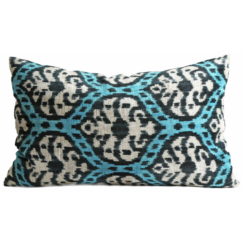 Velvet Ikat Pillow Cover