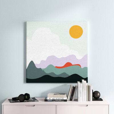 «Mountainous I» par Sara Zieve Miller - peinture sur toile tendue