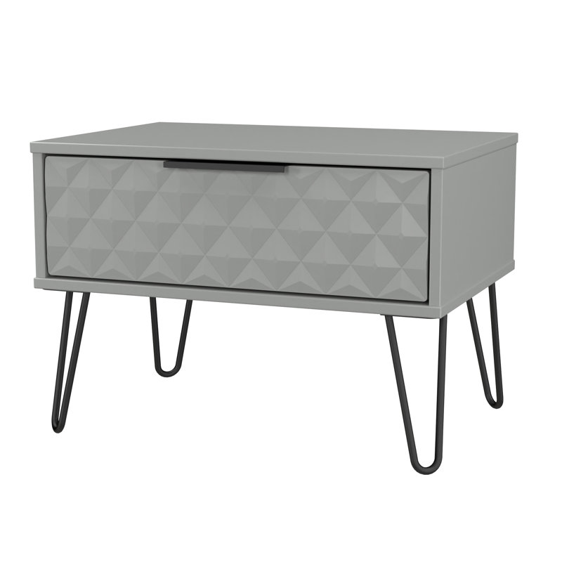 Talita End Table, Grey/Black