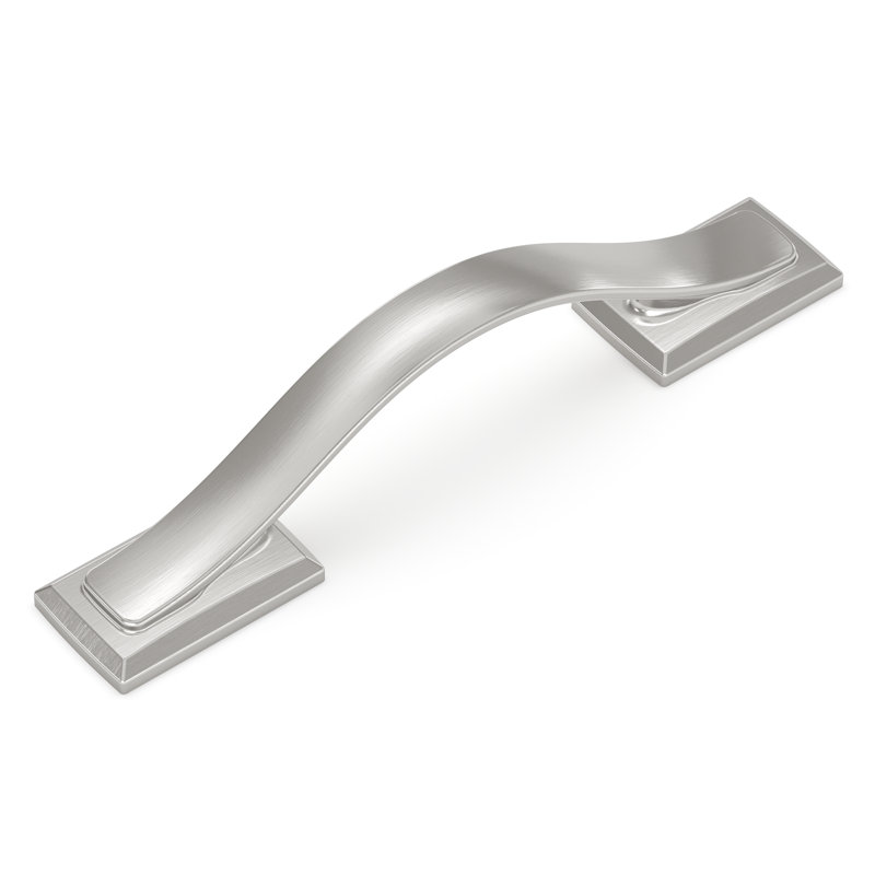 Poignées d'armoire de cuisine Dover, poignées de tiroir à noyau solide pour portes d'armoire, Nickel satiné, 3"