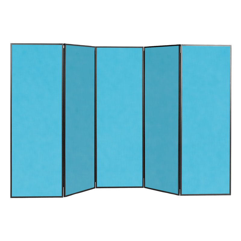  Light Free-Standing Bulletin Board 180cm H x 300cm W, Black, Cyan