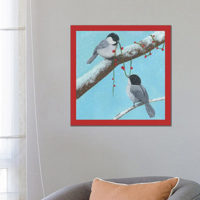 Chickadee Christmas Collection J 1 Piece Wall Art on Canvas