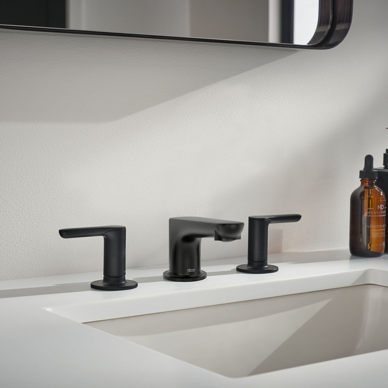 Studio S Bathroom Faucet with Drain Assembly, Lever Handles, Matte Black