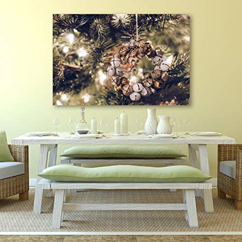 Christmas Tree Celebration X10 - Wrapped Canvas Photograph, 12" H x 18" W