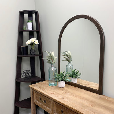 Wood Frame Arch Wall Mirror