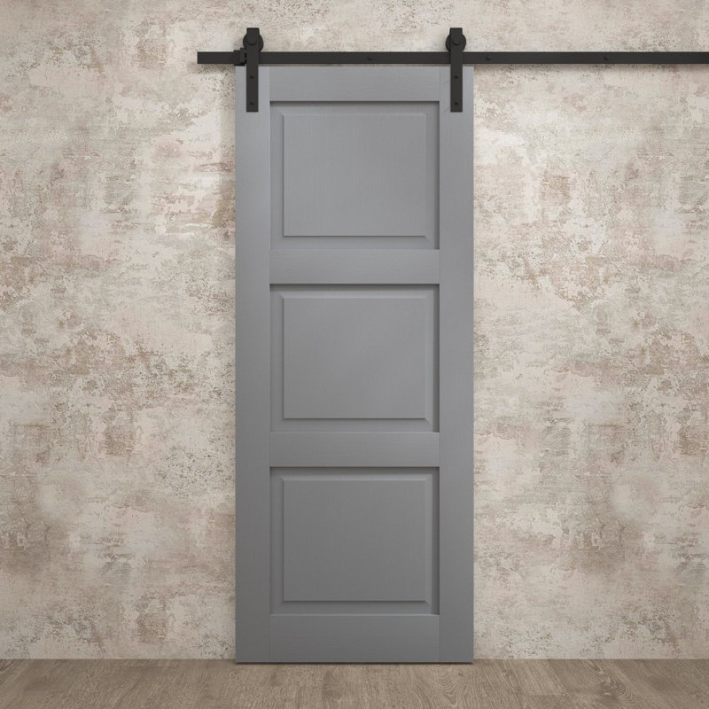 Porte de grange moderne | Ego 5010 | Ensemble de quincaillerie lourde pour rails | Portes intérieures solides, 24 po x 84 po