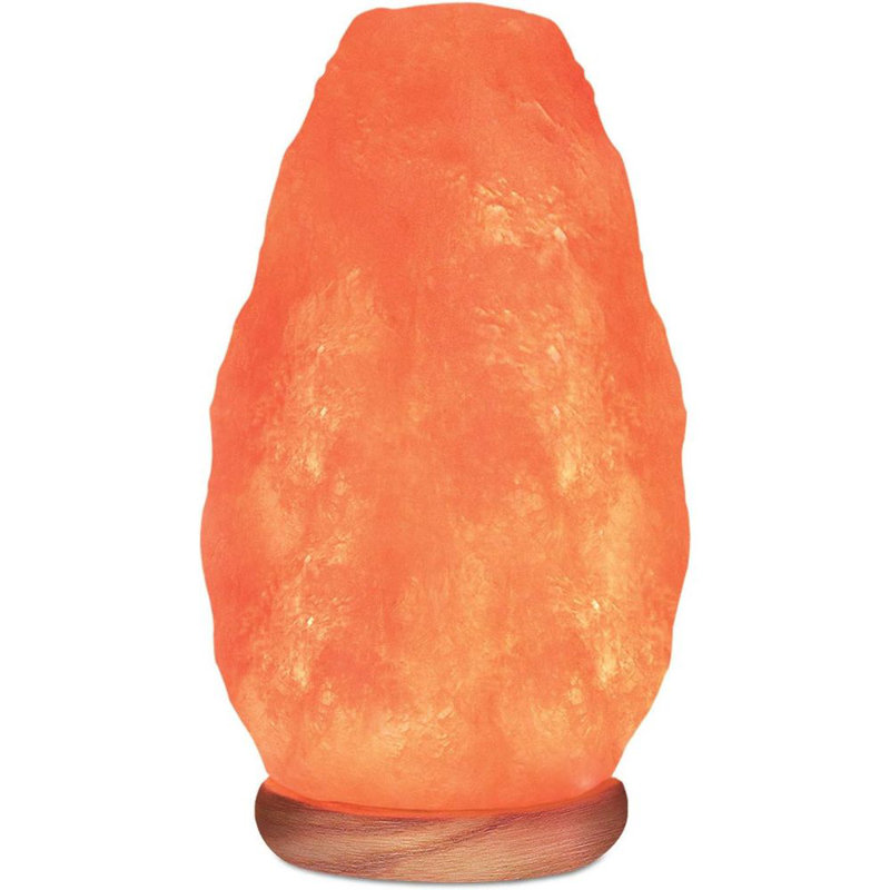 Himalayan Salt Lamp with Dimmer Switch, Handcrafted with Wooden 6-7 lbs