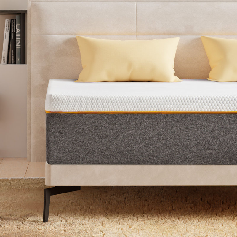 Matelas en mousse viscoélastique gélifiée 12 pouces avec housse respirante et sensation moyenne, Lit simple