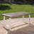 Acacia Wood Metal Frame Slat Dining Table