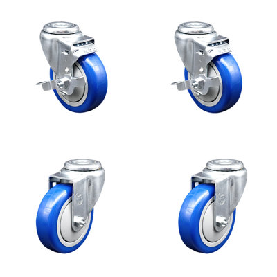 4-Piece Polyurethane Caster Set
