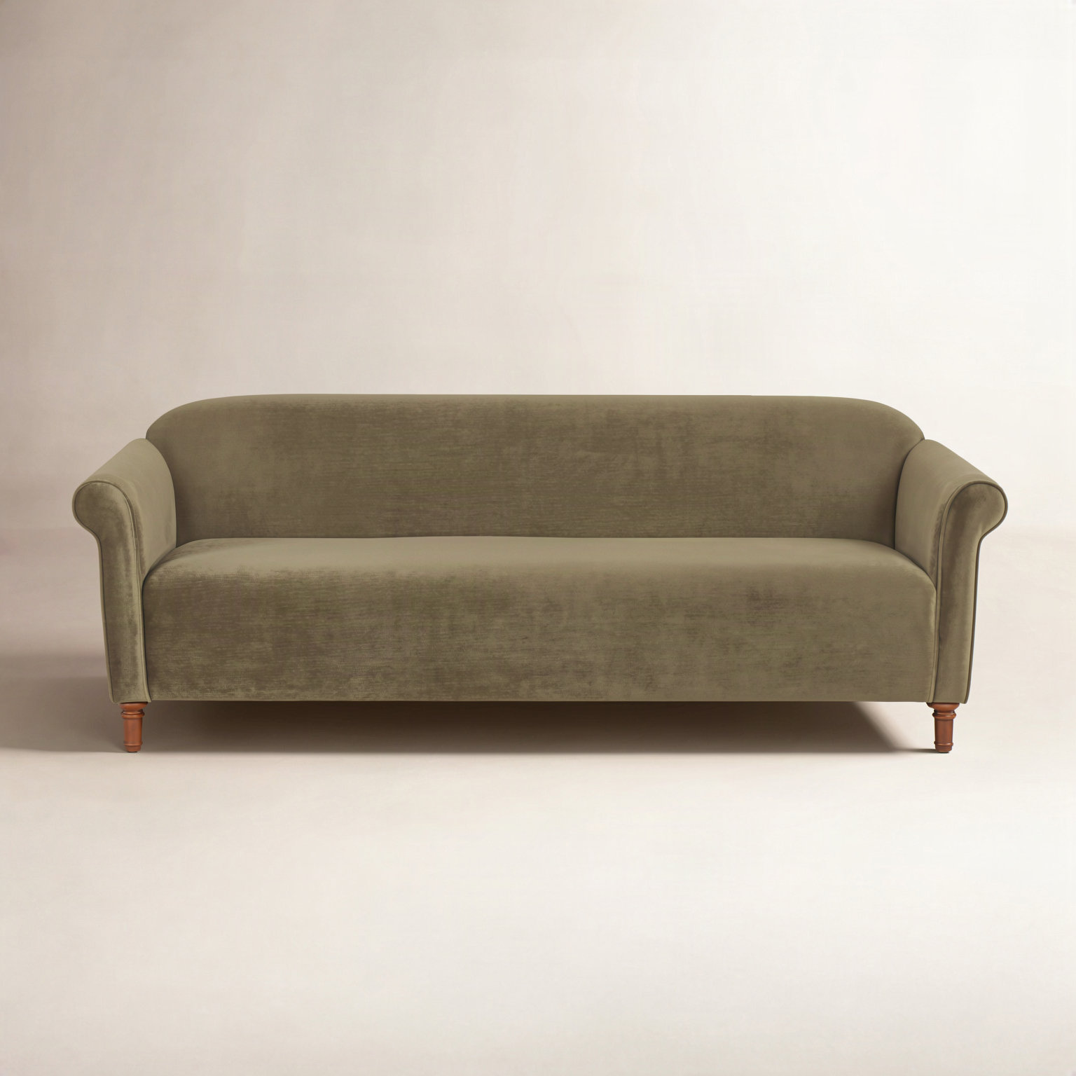 Howland 85" Sofa, Deep Sage Faux Mohair