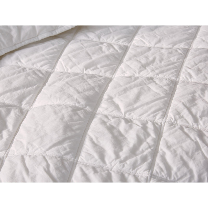 Diamond-Stitched Organic Cotton Comforter, Twin Comforter, Alpine White