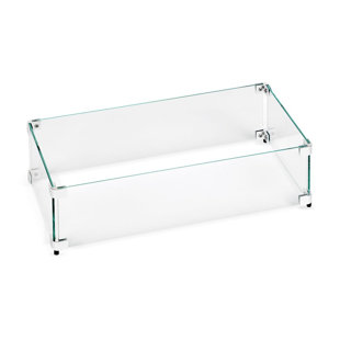Pare-étincelles rectangulaire en verre trempé