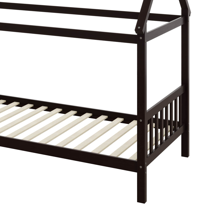 Lit simple en forme de chambre d'enfant, Espresso