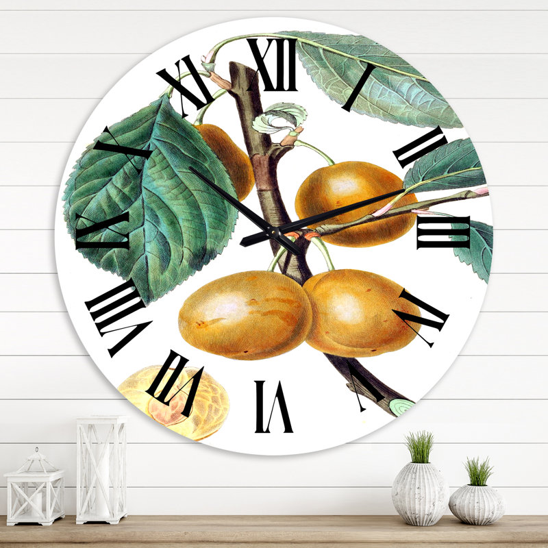 Vintage Fruits II - horloge murale maison de campagne, Surdimensionné