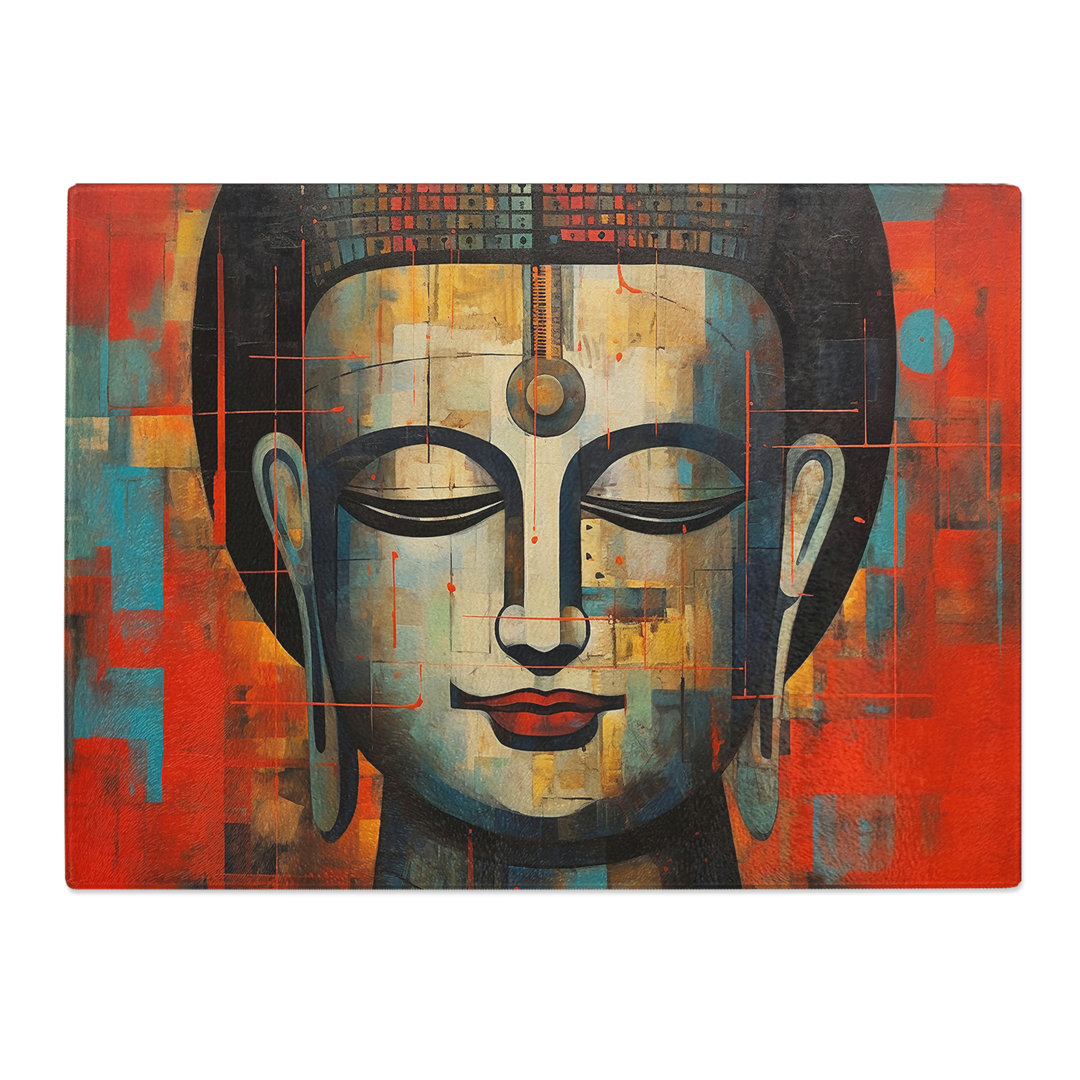 Buddha Constructivism No.2  Glass Chopping Board