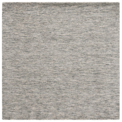 Froelich Handloomed Wool Cotton Rug in Gray