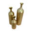 Ensemble de 3 vases cylindriques en métal doré à la feuille, 82 cm (32,3 pouces), décoration intérieure