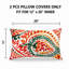 Ensemble de 2 housses de coussin lombaire intérieur / extérieur 12 po x 29 po hydrofuges et résistantes à la décoloration