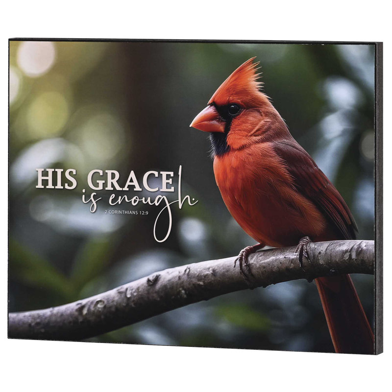 Plaque murale cardinal «His Grace Enough»