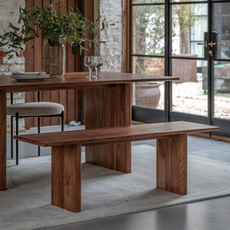 Solid Wood Bench, H45 x W140 x D40cm
