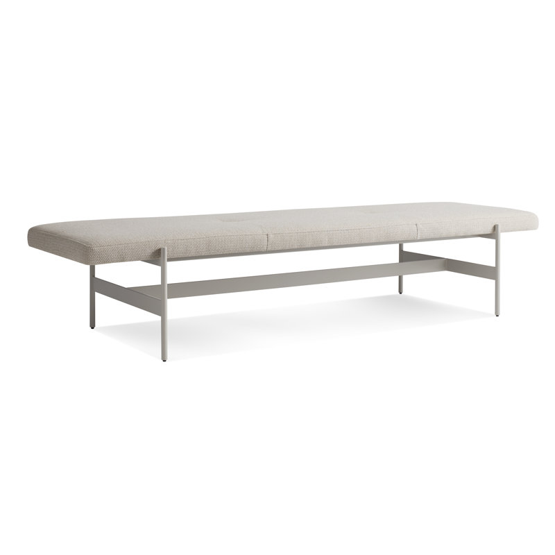 Daybench Polyester Blend Upholstered Bench, Maharam Mantle in Future / Putty, 14" H x 75" W x 24" D