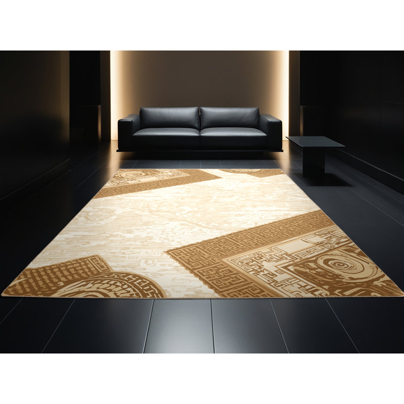 Tapis oriental beige lavable à la machine Ramirez, 4x6