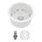 18" L x 18" W Undermount Kitchen Sink White Ceramic Bar Sink Single Bowl Undermount Bar Sink with Grid and Strainer