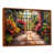 Toile avec cadre flottant brun