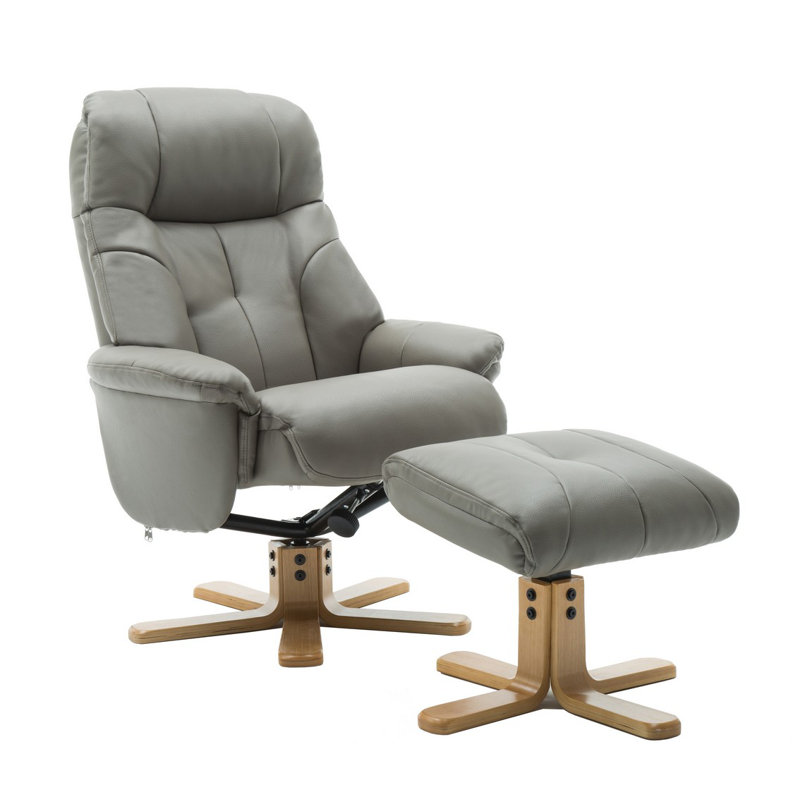 Billings 80cm Wide Swivel Standard Recliner, Grey