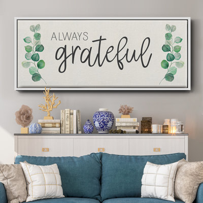 «Always Grateful», toile encadrée