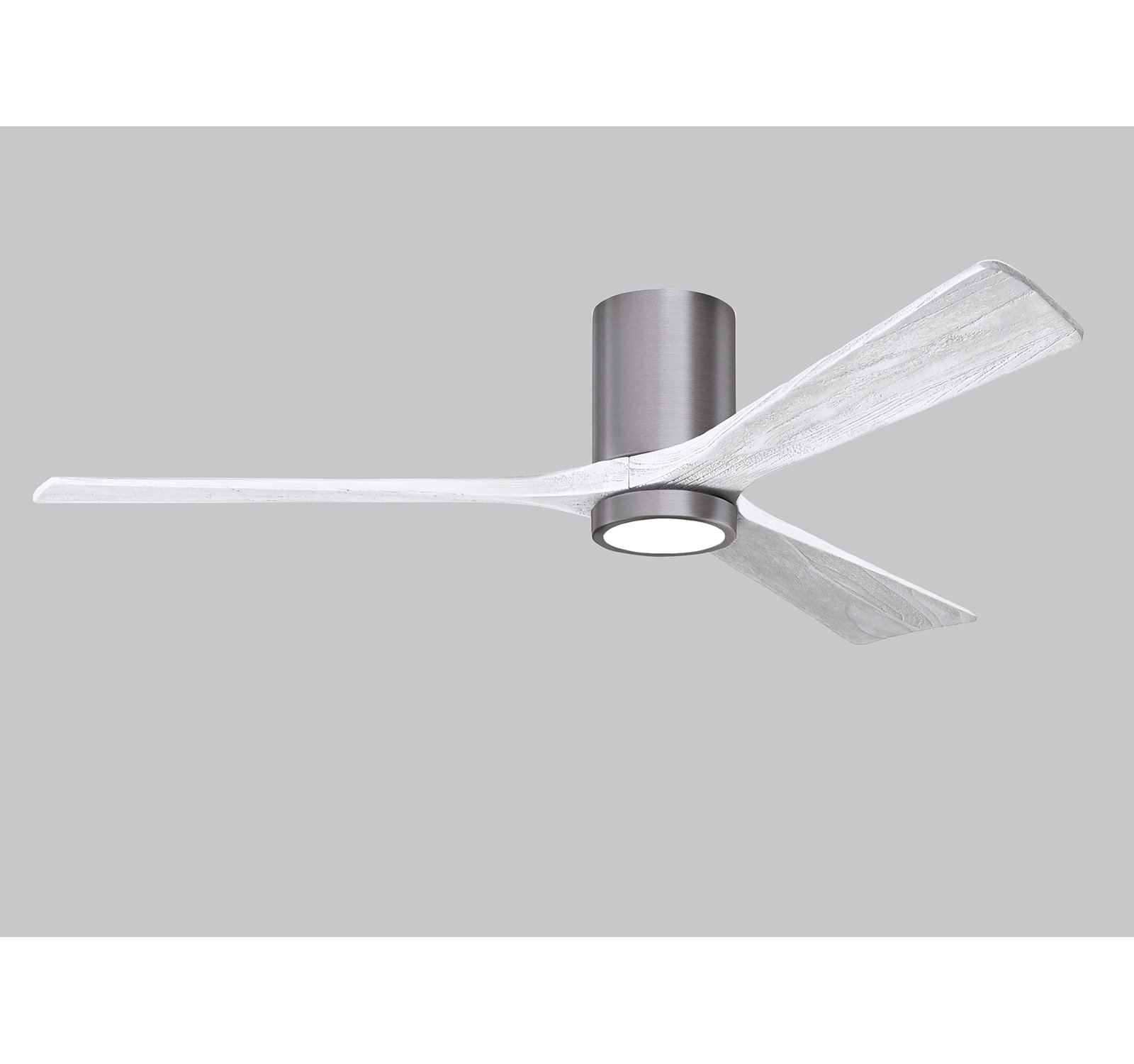 Olivier Ceiling Fan with LED Light Kit, Matte White, Brushed Pewter, 60"