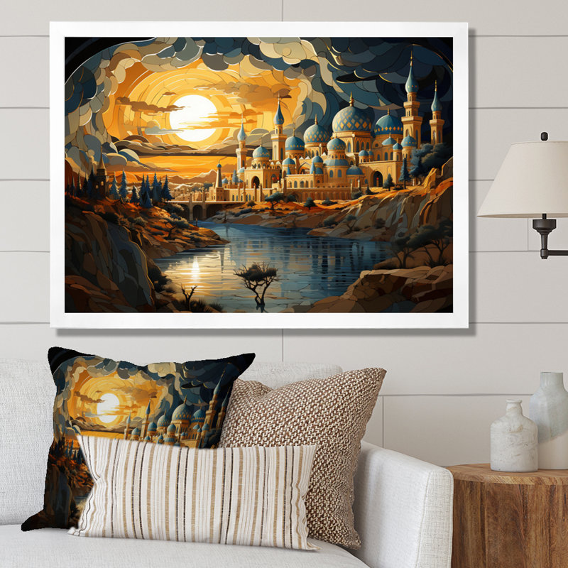 Islam Islamic Intricacy This II - Islamic Wall Art Prints, H 24 po x l 32 po x P 1 po, Cadre simple blanc
