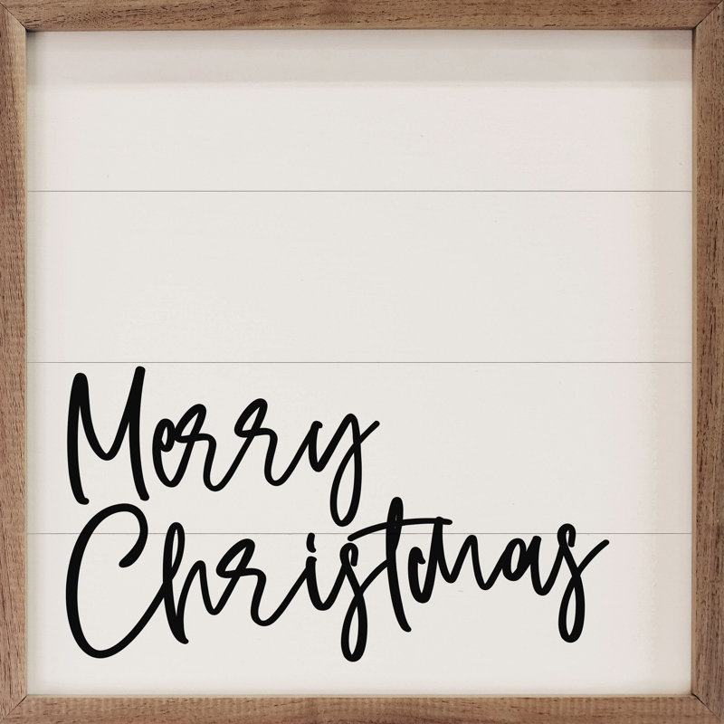 Joyeux Noël, écriture blanche, H 4 po x l 4 po x P 1 po