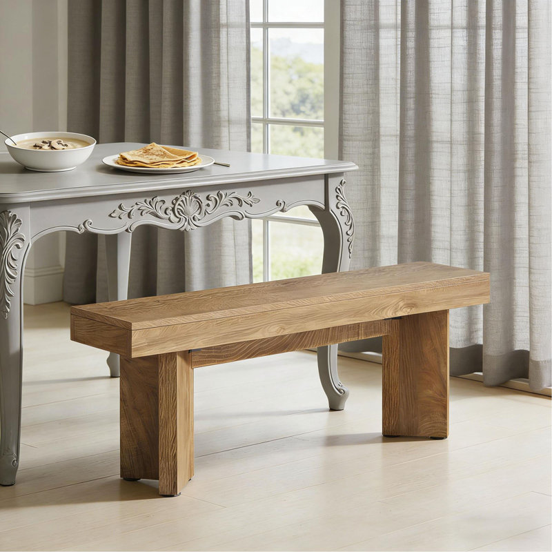 Dining Bench,Nordic Style Kitchen Table Bench,Bedroom Seating, Rustic Brown
