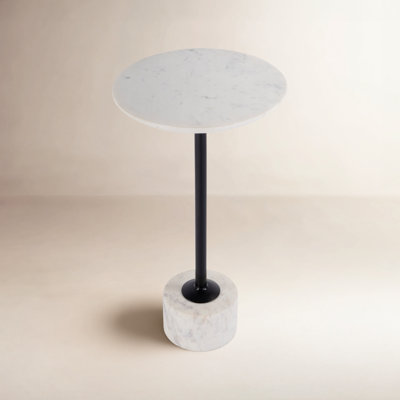 Zachary 13" Genuine Marble End Table