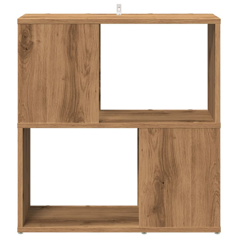 Borough Wharf Book Cabinet/Room Divider, Artisan Oak, (2 Shelves) 63cm H x 60cm W x 24cm D