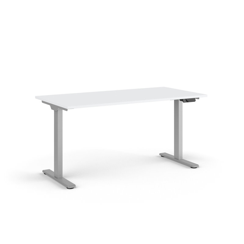 eFloat Standing Desk, White Laminate, 60" W x 30" D