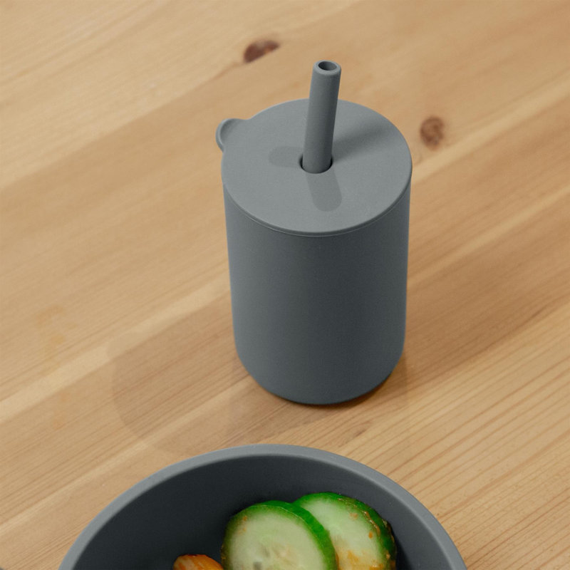Tiny Dining 170ml Silicone Travel Tumbler, Grey
