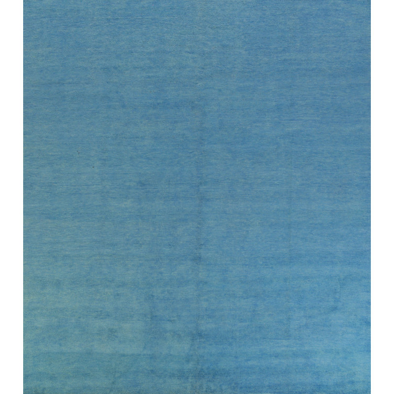 Tapis bleu ciel / carré Gabbeh 10 x 10