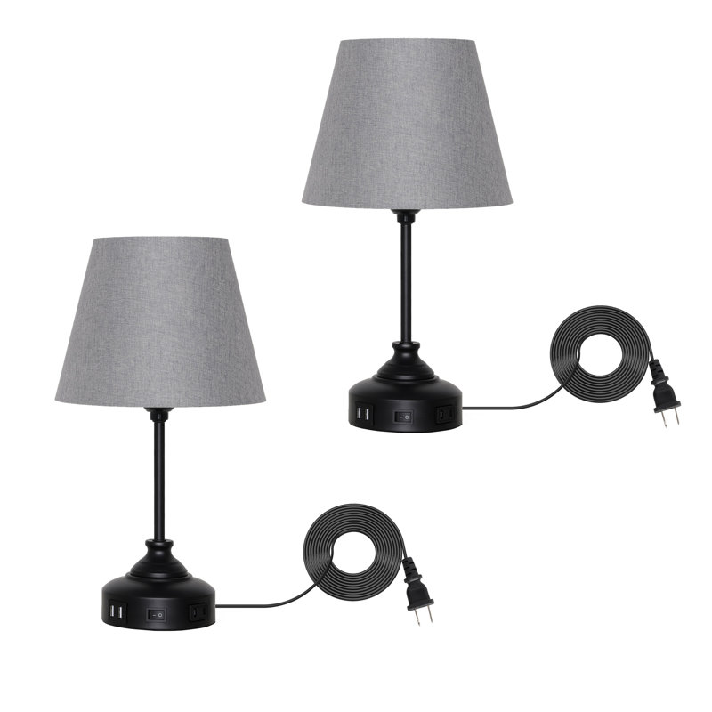 Lampes de table 15,7 "H, Gris