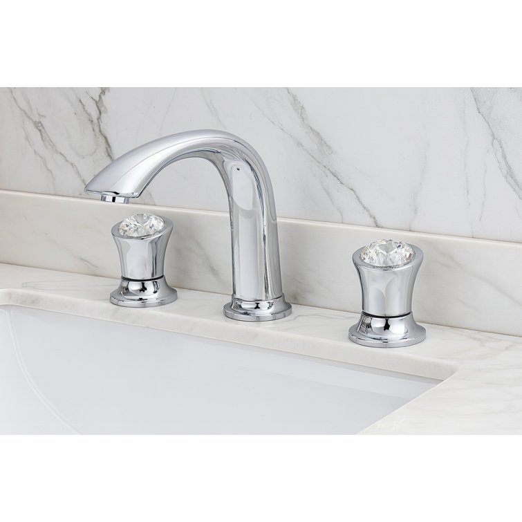La Paz Juno Widespread Chrome Basin Faucet with Diamond Handles – Luxe Design, Lasting Performance