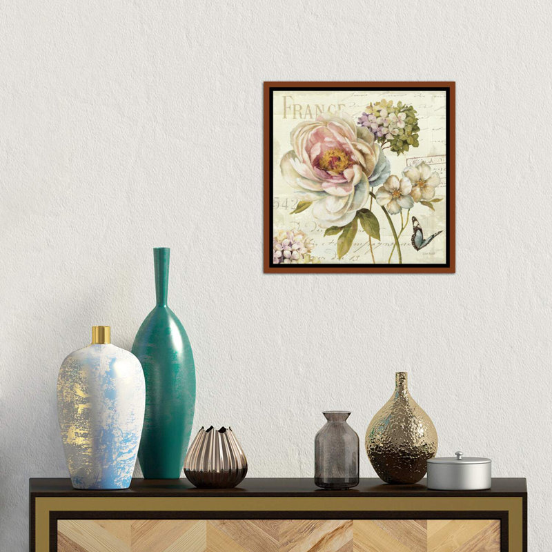 Marche de fleurs III (sans texte) de Lisa audit-impression d’art graphique, H 18 po x l 18 po x 1,5 po