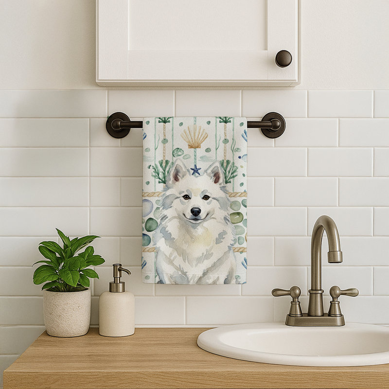 Serviette de cuisine American Eskimo, Esquimau américain