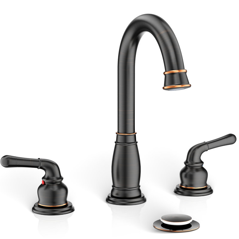 2-handle Bathroom Faucet with Drain Assembly, Oil Rubbed Bronze